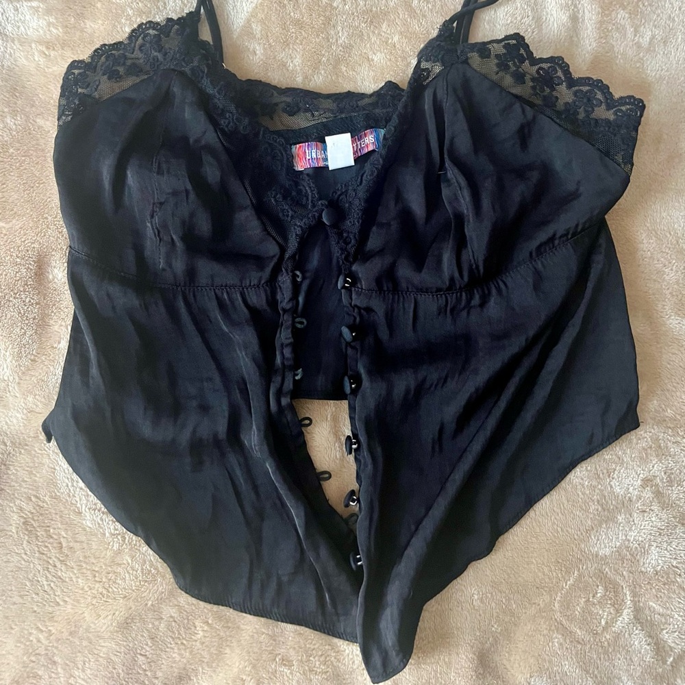 Urban outfitters black crop top